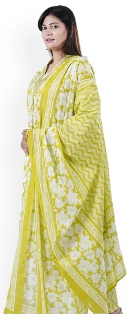 Kurta With Trousers And Dupatta#KS-S25-SK-0136
