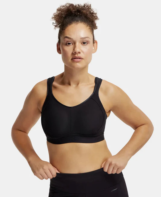 #MI11 Wirefree Non Padded Plus Size Microfiber Elastane Stretch Full Coverage Sports Bra with StayDry Treatment