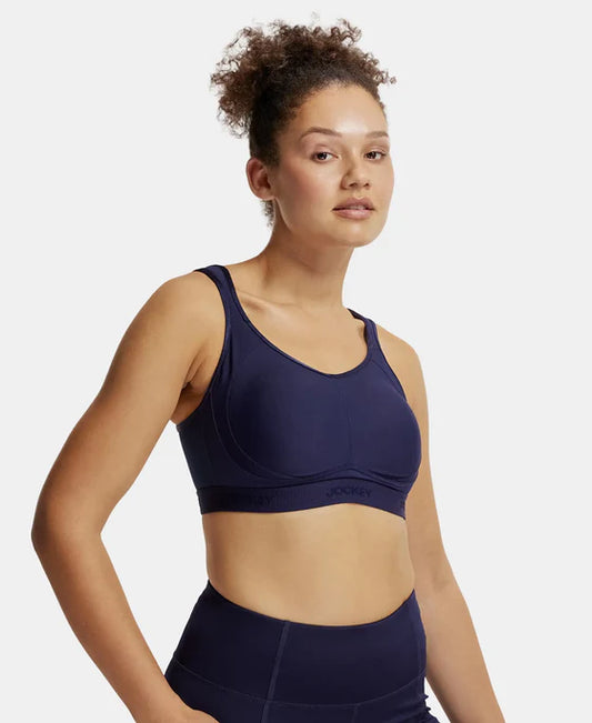 #MI11 Wirefree Non Padded Plus Size Microfiber Elastane Stretch Full Coverage Sports Bra with StayDry Treatment