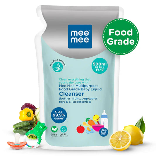 Mee Mee Multipurpose Baby Liquid Food Grade Cleanser Refill - 500ml, Natural & Safe Formula