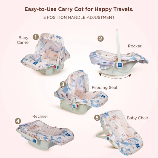 5 In 1 Baby Cozy Carry Cot Cum Rocker Beige