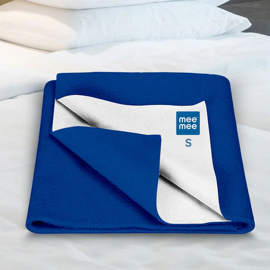 Reusable Water Proof Cotton Bed Protector Sheet/Extra Absorbent Mat/Dry Sheets/Urine Sheet/Dry Mat Small Cyan