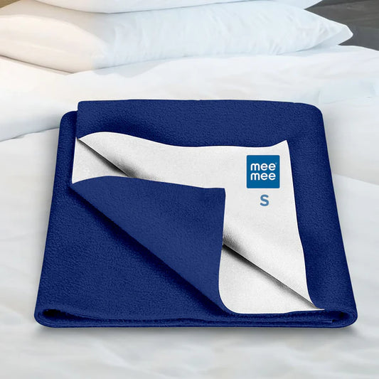 Navy Blue Breathable and Total Dry Sheet Protector Mat (Small) Navy Blue