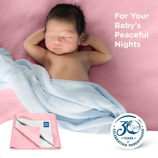 Pink Water Proof Total Dry Sheet Protector Mat (Medium)