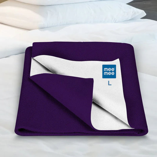 Total Dry & Breathable Mattress Protector Sheet, and Easy for Travelling Dark Purple Large