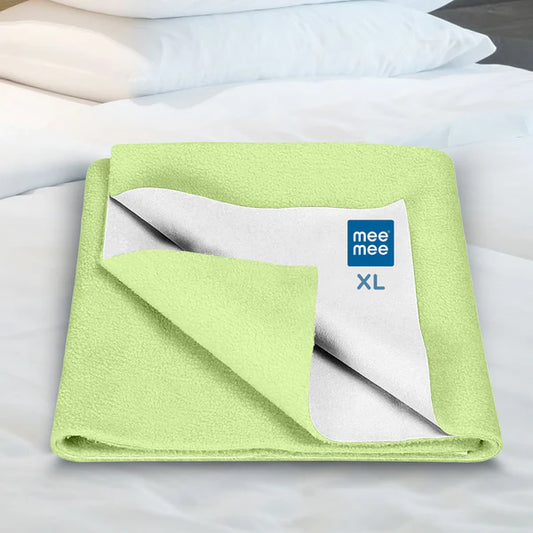 Reusable Water Proof Cotton Bed Protector Sheet/Extra Absorbent Mat/Dry Sheets/Urine Sheet/Dry Mat Pista Green Extra Large