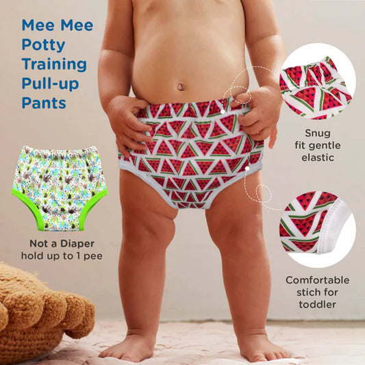 MEE MEE Potty Training Pants: Fun and Colorful Red and Green Diapers for Toddlers
