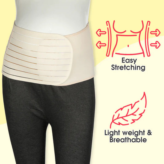 Mee Mee Post Maternity Corset Belt with Adjustable Fit and Firm Support | Beige | Size XXL