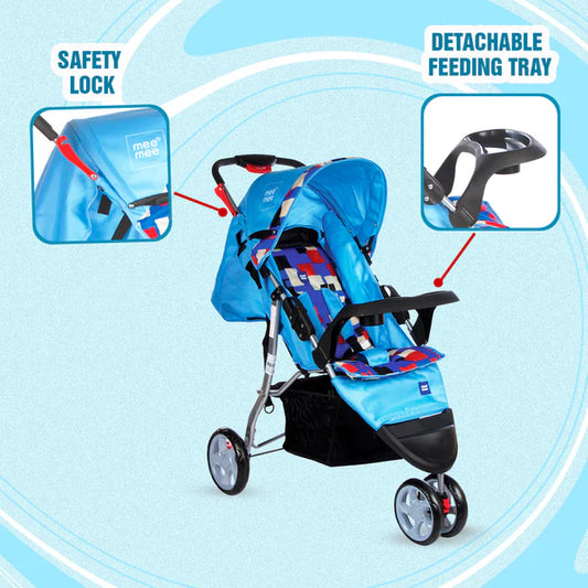 Easy to Push Baby Pram with Quick One-Hand Folding