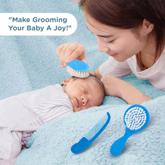 Mee Mee Easy Grip Soft Bristled Comb & Brush Set