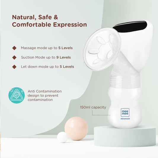 Advanced Digital Electric Breast Pump with 3 Modes - Massage, Suction & Let-Down