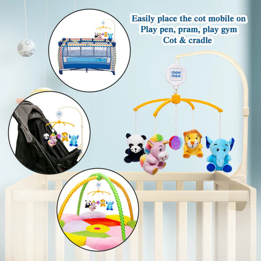 3 in 1 Soft Musical Animal Cot Mobile
