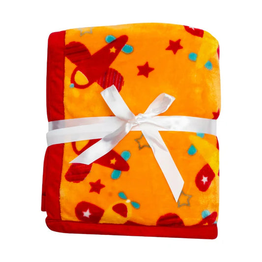 Soft Double Layer Baby Blanket (Orange)
