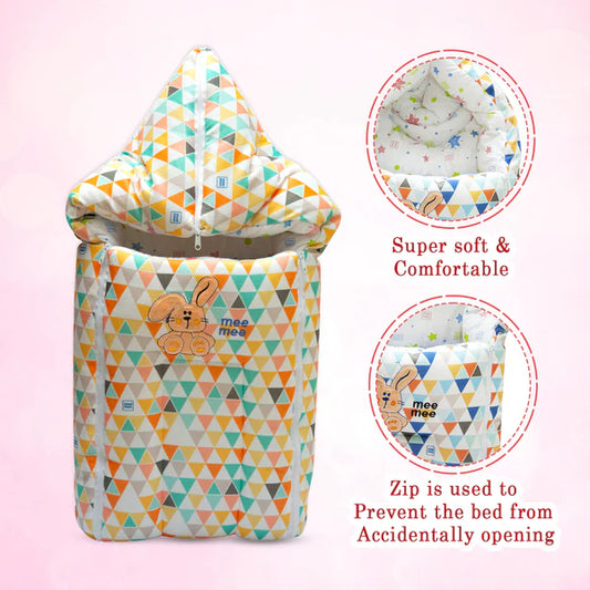3 in 1 Baby Carry Nest with Sleeping Bag and Mattress for Babies (Pink)