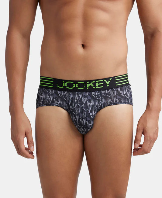 #MM08 Microfiber Mesh Elastane Stretch Printed Performance Brief with StayDry Technology