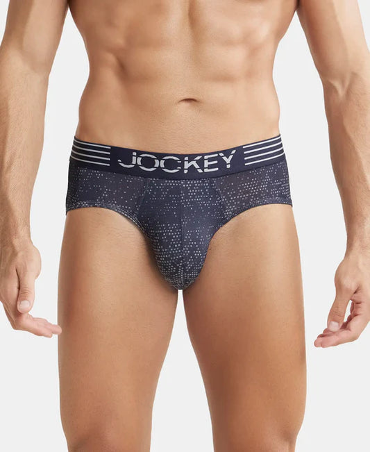 #MM07 Microfiber Mesh Elastane Stretch Printed Performance Brief with StayDry Technology