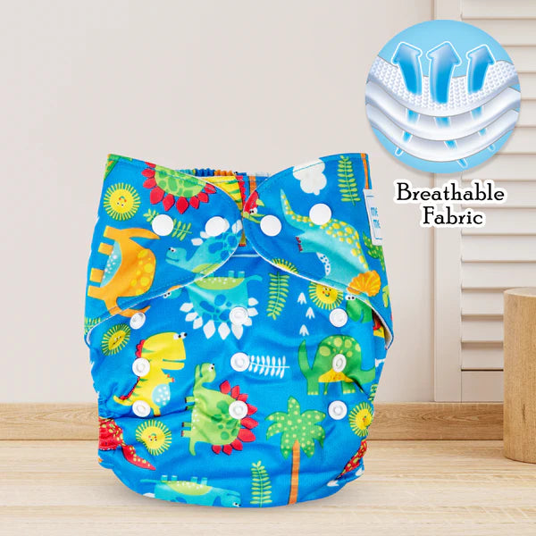 Reusable Baby Cloth Diaper with Adjustable Snap Buttons