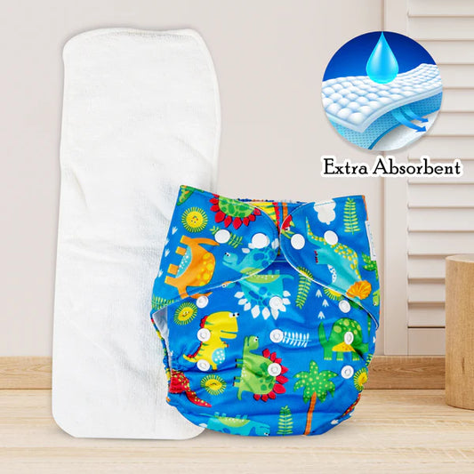 Reusable Baby Cloth Diaper with Adjustable Snap Buttons