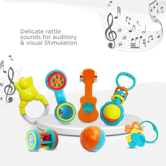 Mee Mee Baby Rattle Set for Developing Motor Skills and Sensory Exploration