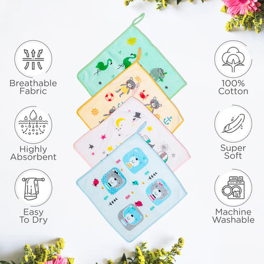 Mee Mee Napkins - Soft and adorable napkins featuring charming animal designs for your little ones.