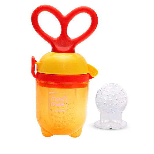 Advanced Fruit & Food Nutritional Feeder With Feed Pusher BPA Free (Orange)