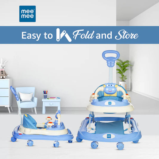 Baby Walker with Adjustable Height and Push Handle Bar