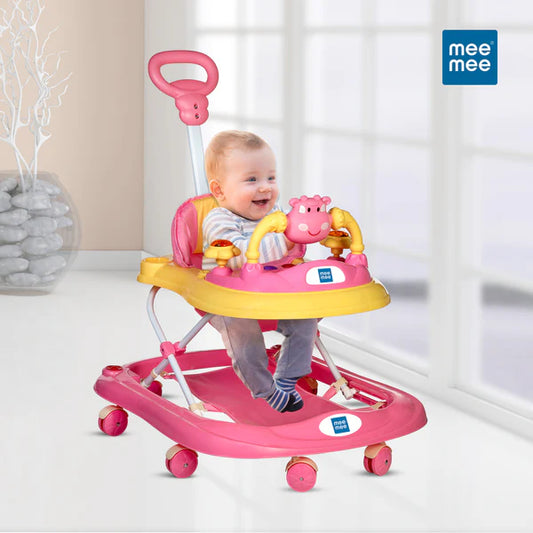 Baby Walker with Adjustable Height and Push Handle Bar