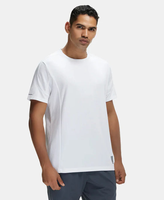 #MV01 Super Combed Cotton Blend Solid Round Neck Half Sleeve T-Shirt with Breathable Mesh
