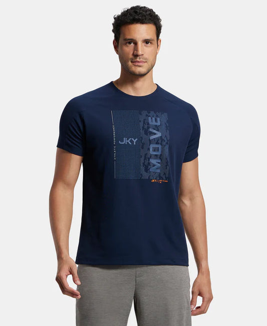 #MV02 Super Combed Cotton Blend Graphic Printed Round Neck Half Sleeve T-Shirt with Stay Fresh Treatment