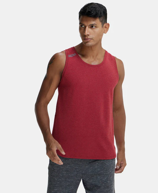 #MV06 Super Combed Cotton Blend Solid Performance Tank Top with Breathable Mesh