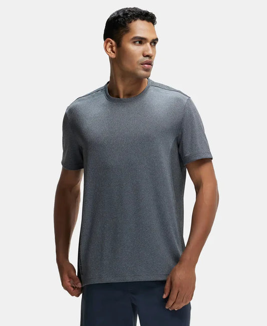 #MV35 Recycled Microfiber Elastane Stretch Half Sleeve Round Neck T-Shirt with Breathable Mesh