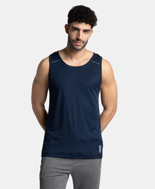 #MV57 Lightweight Microfiber Solid Tank Top with Breathable Mesh