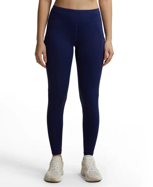 #MW12Tactel Microfiber Elastane Stretch Performance Leggings with Broadwaistband & Side Pockets