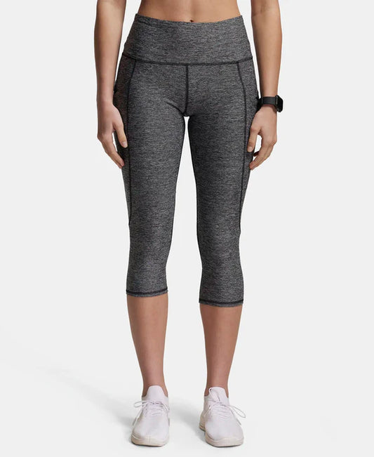#MW13   Tactel Microfiber Elastane Stretch Slim Fit Capri With Side Pockets