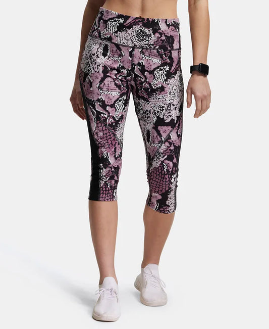#MW36 Microfiber Elastane Stretch Slim Fit Capri with Back Waistband Pocket -
