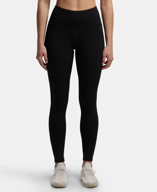 #MW68 Microfiber Elastane Stretch Performance 7/8th Leggings with Broadwaistband & Back Pocket