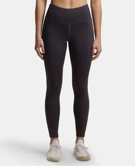 #MW68 Microfiber Elastane Stretch Performance 7/8th Leggings with Broadwaistband & Back Pocket