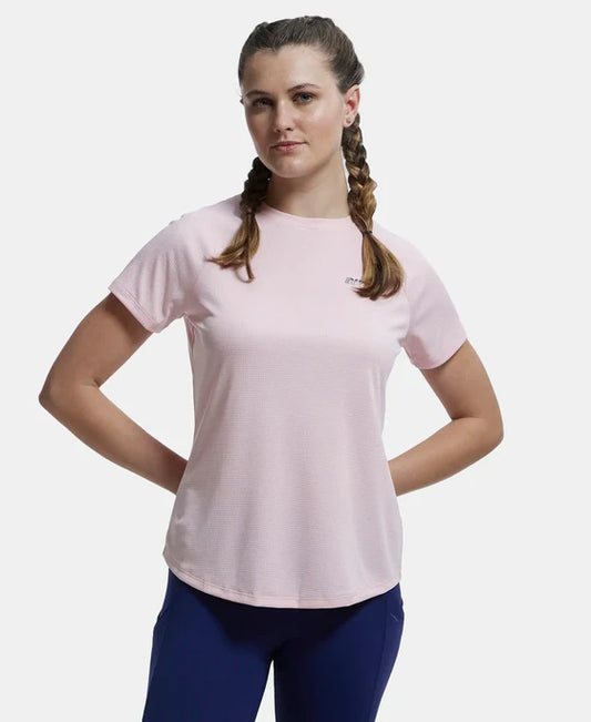 #MW73 Microfiber Fabric Relaxed Fit Half Sleeve Breathable Mesh T-Shirt