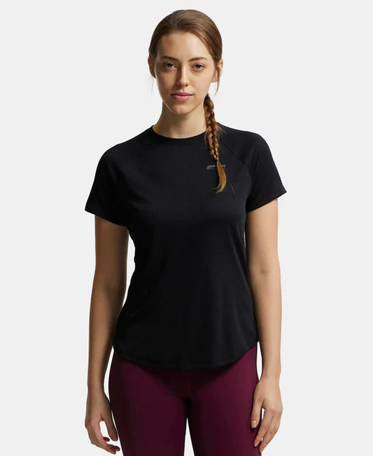 #MW73 Microfiber Fabric Relaxed Fit Half Sleeve Breathable Mesh T-Shirt