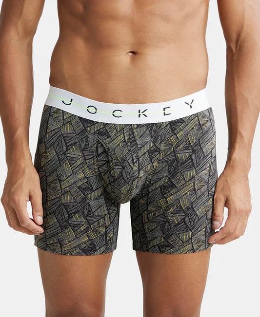 #NY03 Super Combed Cotton Elastane Printed Boxer Brief with Ultrasoft Waistband