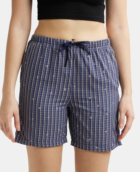 #RX15 Super Combed Cotton Yarn Dyed Woven Relaxed Fit Striped Shorts with Side Pockets