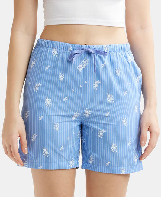 #RX15 Super Combed Cotton Yarn Dyed Woven Relaxed Fit Striped Shorts with Side Pockets