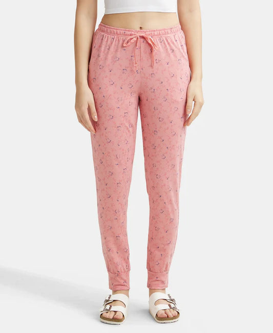 #RX61 Super Combed Cotton Relaxed Fit Cuffed Hem Styled Printed Pyjama With Side Pockets