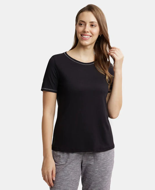 #RX71 Micro Modal Cotton Relaxed Fit Round neck Half Sleeve T-Shirt -