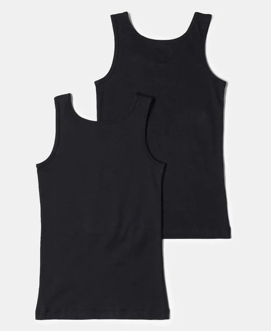 #SG02 Girl's Super Combed Cotton Rib Solid Inner Tank Top