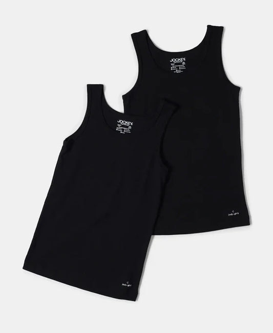 #SG02 Girl's Super Combed Cotton Rib Solid Inner Tank Top