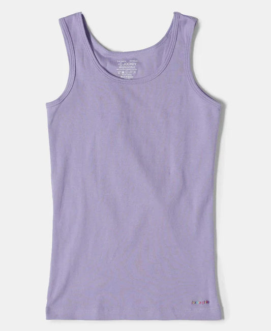 #SG02 Girl's Super Combed Cotton Rib Solid Inner Tank Top