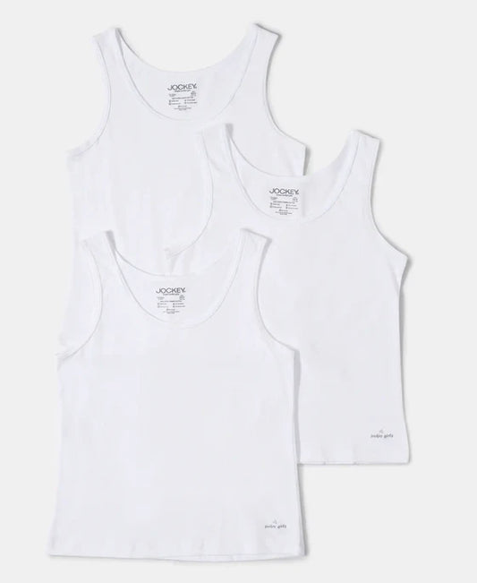 #SG12 Girl's Super Combed Cotton Solid Inner Tank Top -