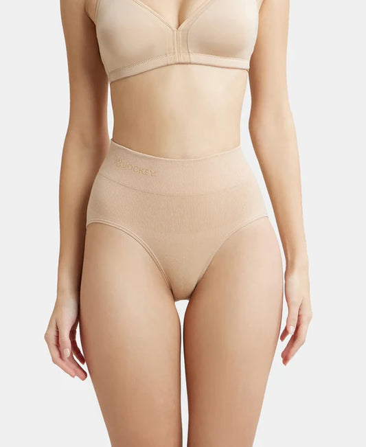 #SH02 Mid Waist Cotton Rich Elastane Stretch Seamfree Bikini Shapewear -