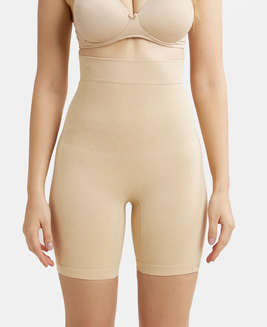 #SH08 High Waist Cotton Rich Elastane Stretch Seamfree Shorts Shapewear with Breathable Inner Thigh Panel